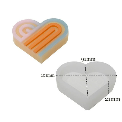 14cm Rainbow Arch Candle Silicone Mold DIY Rainbow Bridge Geometry