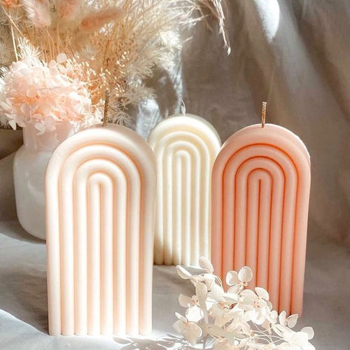 14cm Rainbow Arch Candle Silicone Mold DIY Rainbow Bridge Geometry