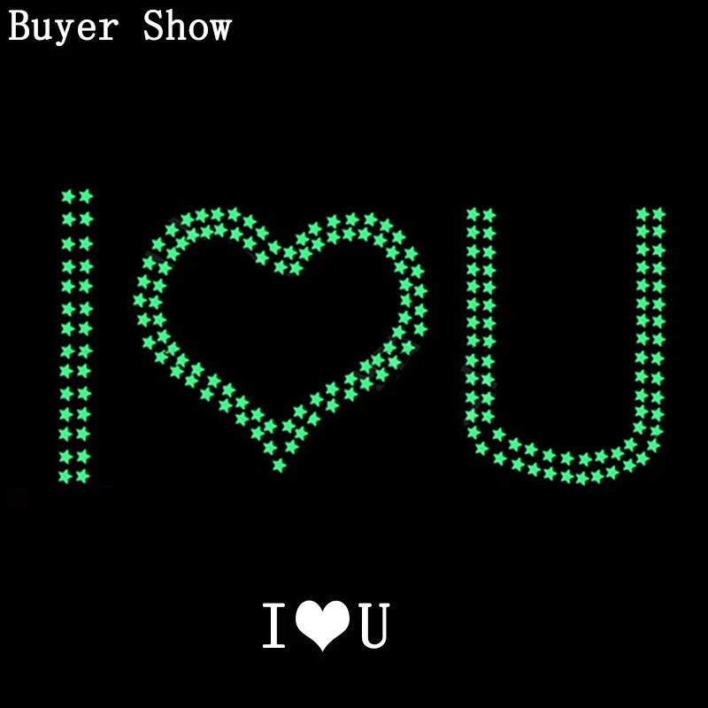 Pvc Stars Glow Stickers Luminous In Dark Night Fluorescent Wall Art 3D