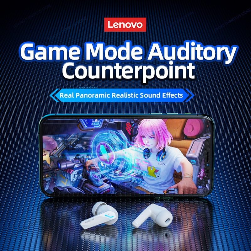 Original Lenovo Gm2 Pro 5.3 Earphone Bluetooth Wireless Earbuds Low