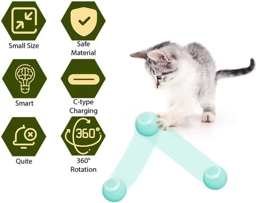 Cat Interactive Ball Smart Cat Toys Indoor Automatic Rolling Magic