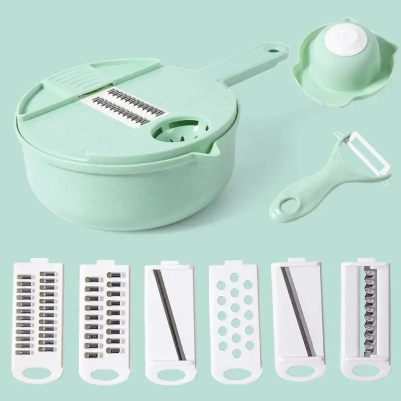 Kitchen multifunctional vegetable cutting tool, household silk