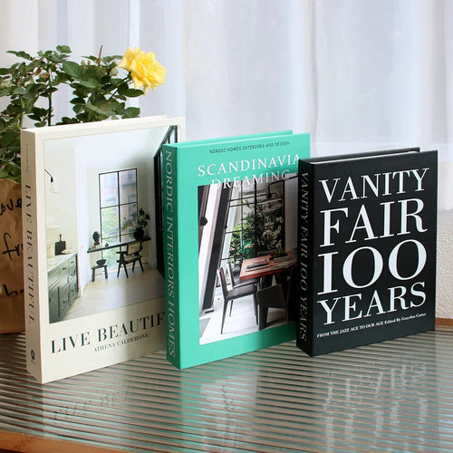 3Pcs/Set Multiple Size Fake Books Set Coffee Table Books Villa Hotle