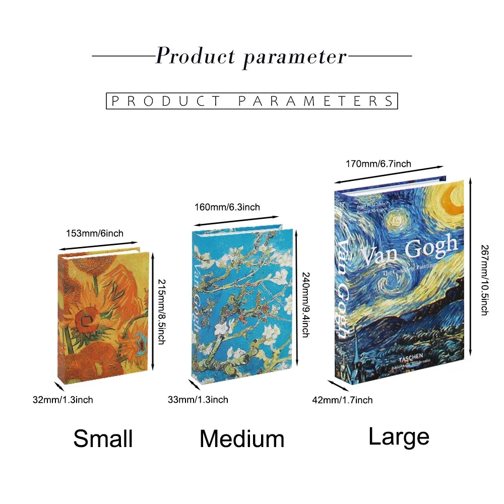 3Pcs/Set Multiple Size Fake Books Set Coffee Table Books Villa Hotle