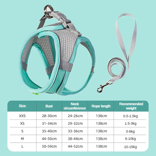 Puppy Harness Set Dog Accessories Adjustable Puppy and Cat Harness