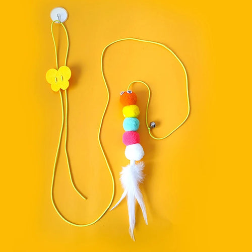 Pet Cat Toys Funny Stick Kitten Self -hi Elastic Rope Dragonfly Shape