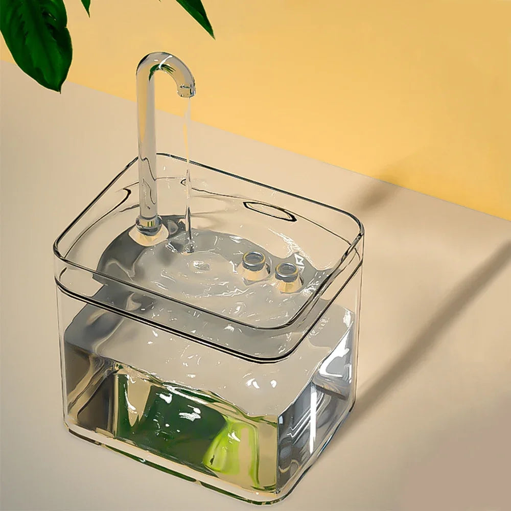 Cat Water Fountain Auto Filter Transparent Cat Drinker USB Electric