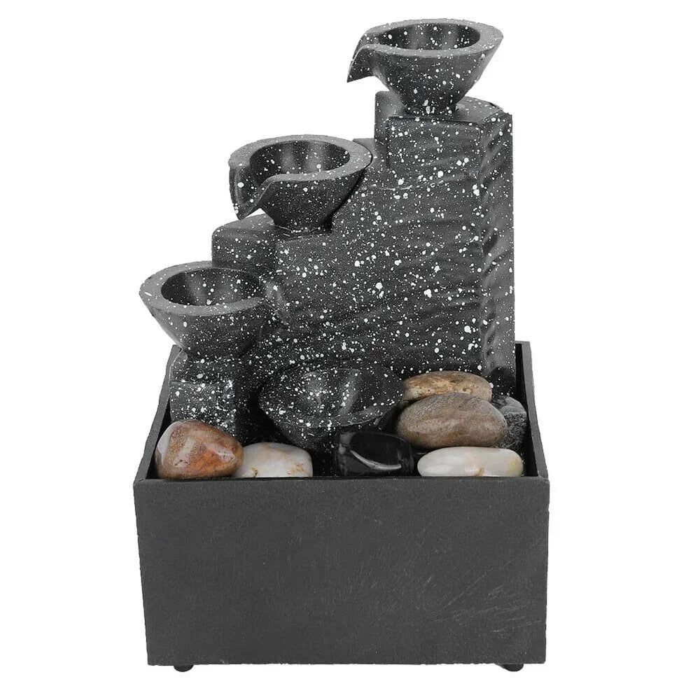 Tabletop Waterfall Home Decor LED Lights Statues Relaxation Meditation