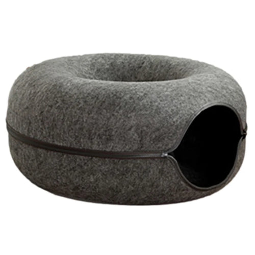 Detachable Pet Cat Tunnel Interactive Game Toy Semi Closed Type Donut