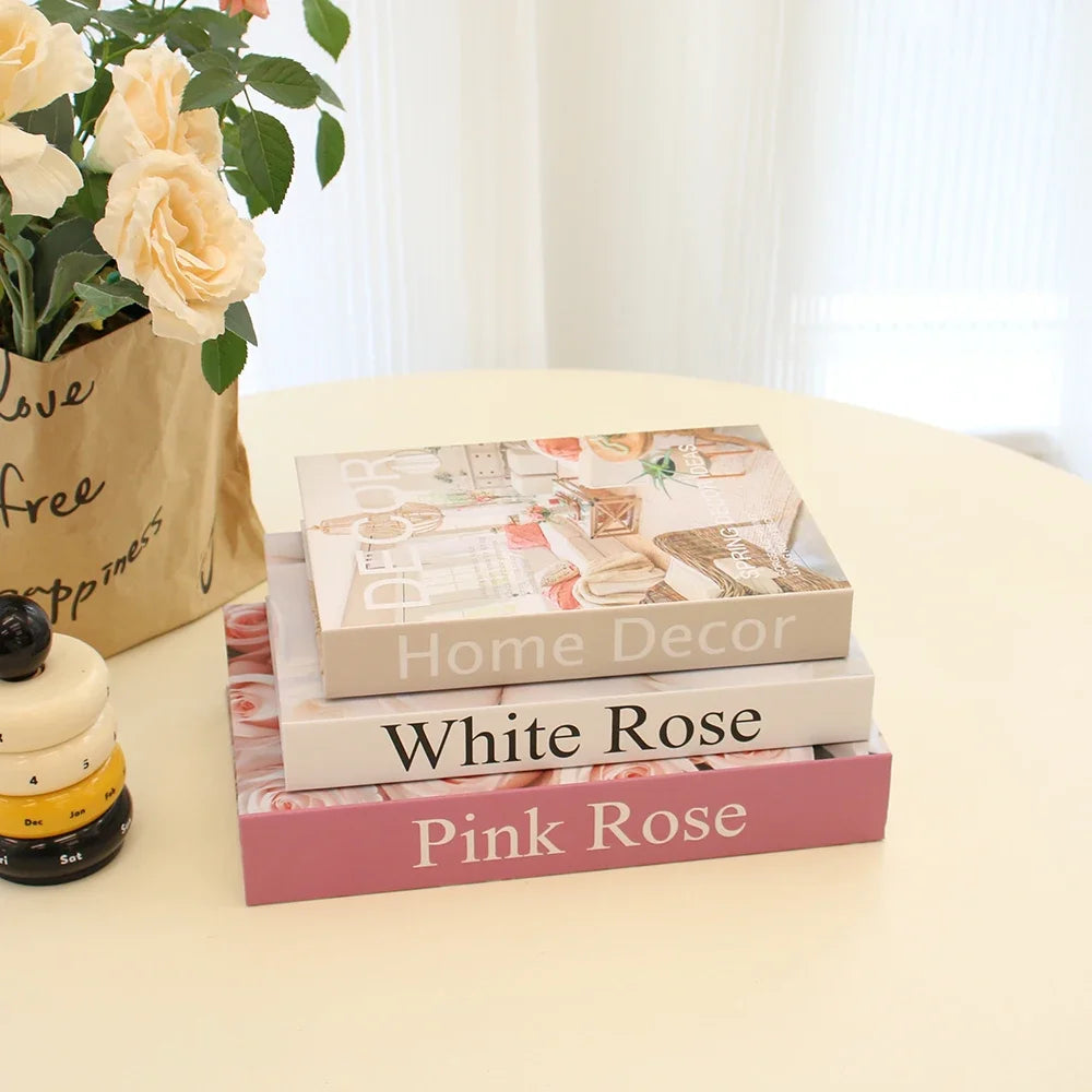3Pcs/Set Multiple Size Fake Books Set Coffee Table Books Villa Hotle