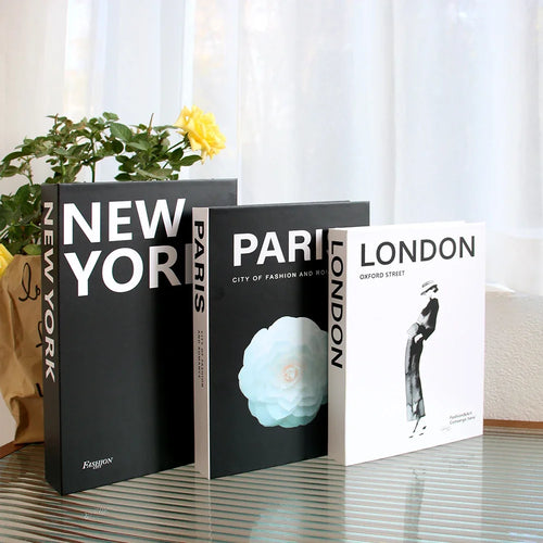 3Pcs/Set Multiple Size Fake Books Set Coffee Table Books Villa Hotle