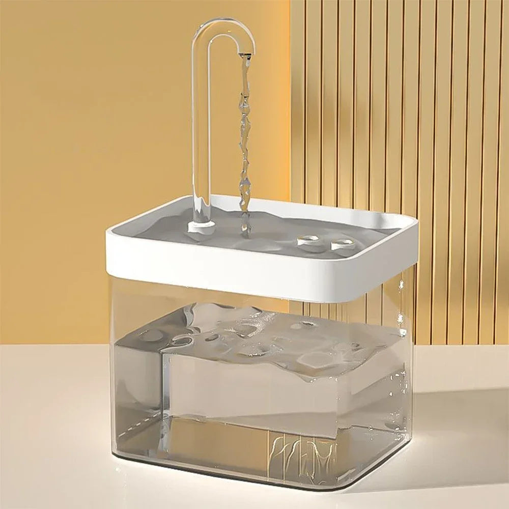 Cat Water Fountain Auto Filter Transparent Cat Drinker USB Electric
