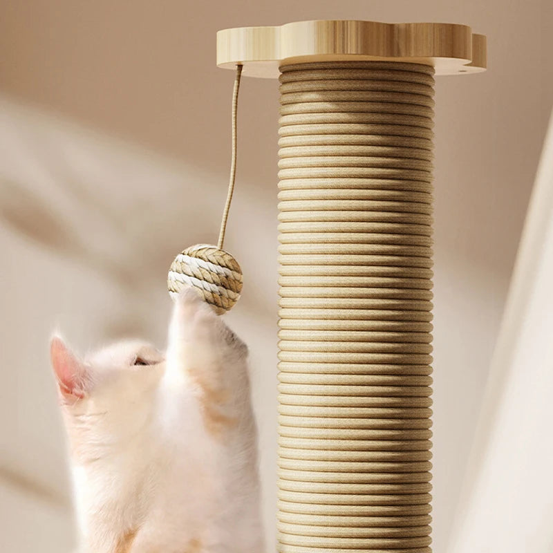 Sisal Scratching Post for Cat Solid Wood Cats Turntable Durable Kitten