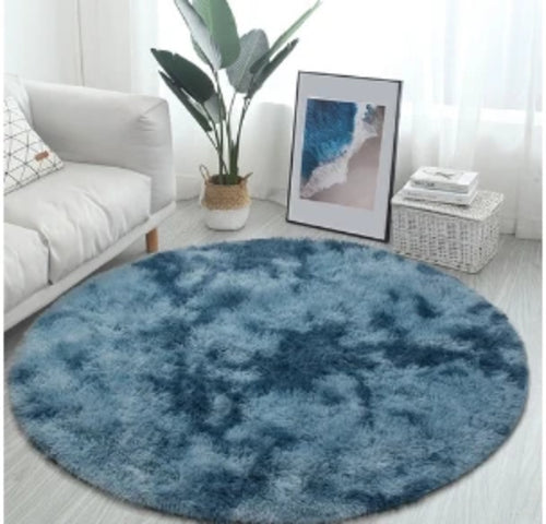 Super Soft Plush Round Rug Mat Fluffy White Carpets For Living Room