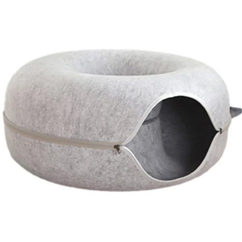 Detachable Pet Cat Tunnel Interactive Game Toy Semi Closed Type Donut