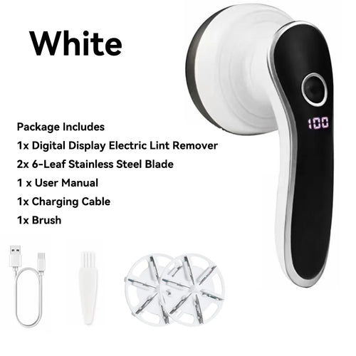 Electric Digital Display Lint Remover Rechargeable Pellet Fabric