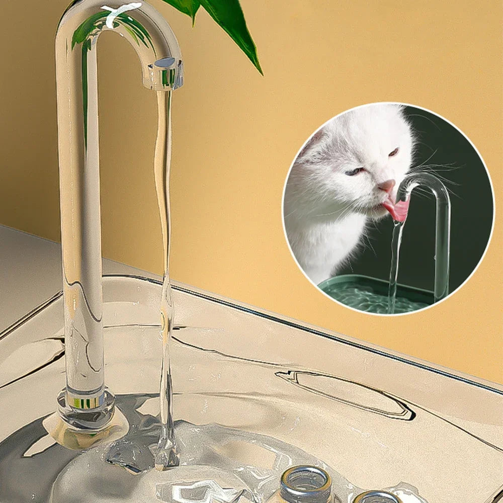 Cat Water Fountain Auto Filter Transparent Cat Drinker USB Electric