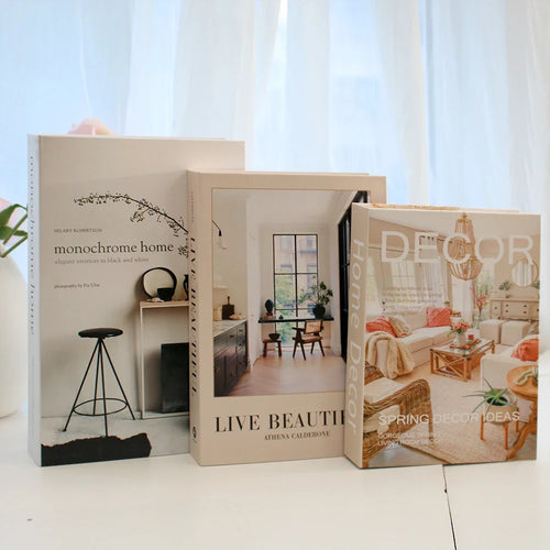 3Pcs/Set Multiple Size Fake Books Set Coffee Table Books Villa Hotle