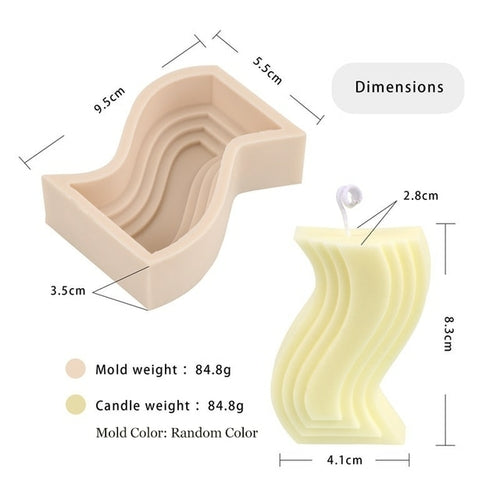 14cm Rainbow Arch Candle Silicone Mold DIY Rainbow Bridge Geometry