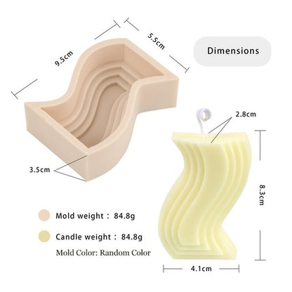 14cm Rainbow Arch Candle Silicone Mold DIY Rainbow Bridge Geometry