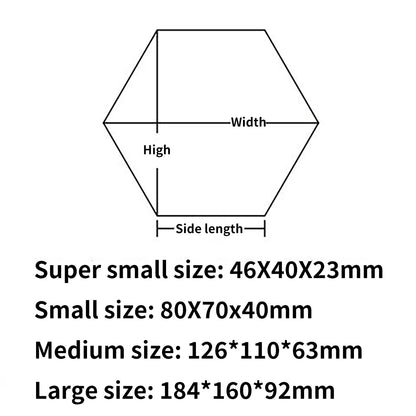 6/12Pcs 3D Mirror Wall Sticker Hexagon Shape Acrylic Self Adhesive