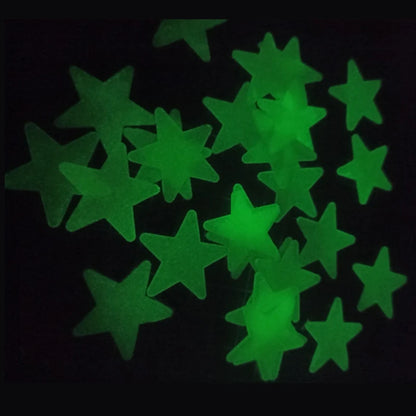 Pvc Stars Glow Stickers Luminous In Dark Night Fluorescent Wall Art 3D