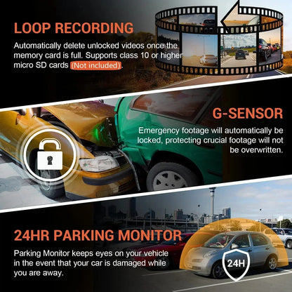 1080P WIFI Dual camera Dash Cam for cars,Front And Inside,car camera