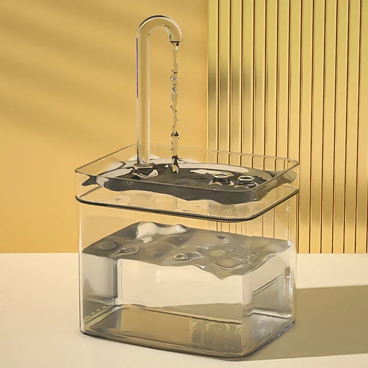 Cat Water Fountain Auto Filter Transparent Cat Drinker USB Electric