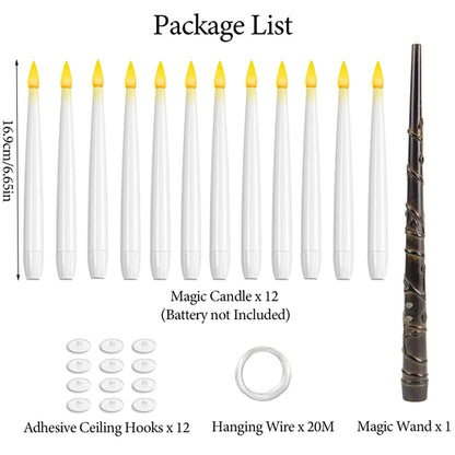 12-48 Floating Candles with Magic Wand Christmas Flying Candle