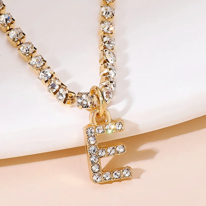 Bohemia Vintage Rhinestone 26 Letter Anklet For Women Summer Beach