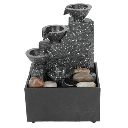 Tabletop Waterfall Home Decor LED Lights Statues Relaxation Meditation