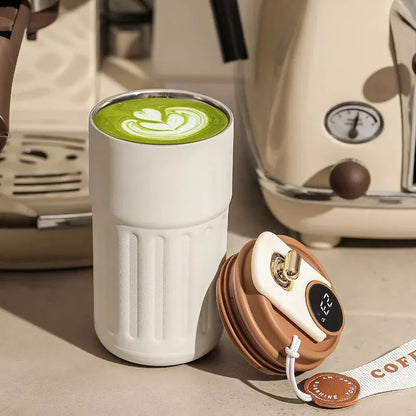 Display temperature coffee cup stainless steel insulation cup high