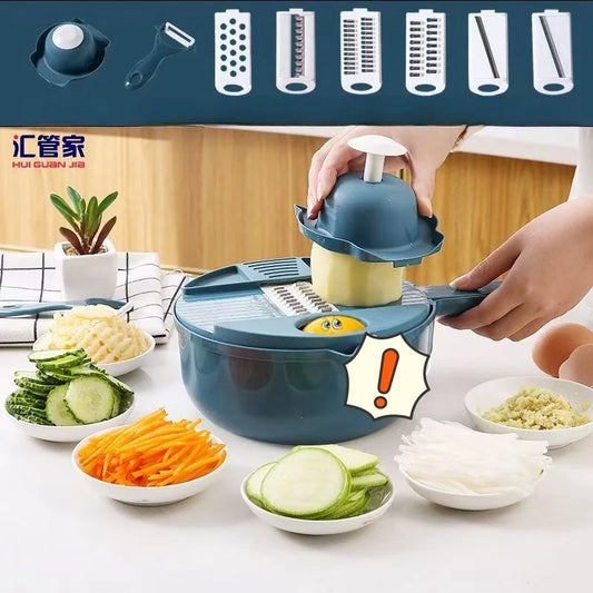 Kitchen multifunctional vegetable cutting tool, household silk