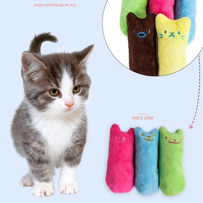 Teeth Grinding Catnip Toys Funny Interactive Plush Cat Toy Pet Kitten