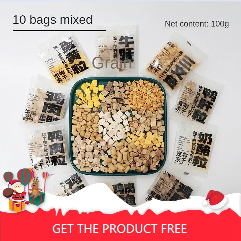 Pet freeze-dried snacks Chicken duck raw bone meat Dog Cat training