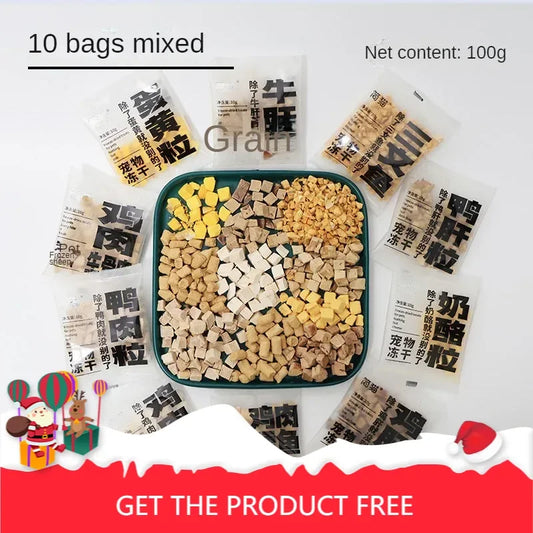 Pet freeze-dried snacks Chicken duck raw bone meat Dog Cat training