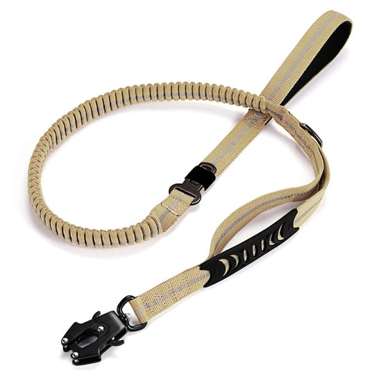 Hot Heavy Duty Tactical Elastic Dog Leash No-Pull Dog Leash Reflective